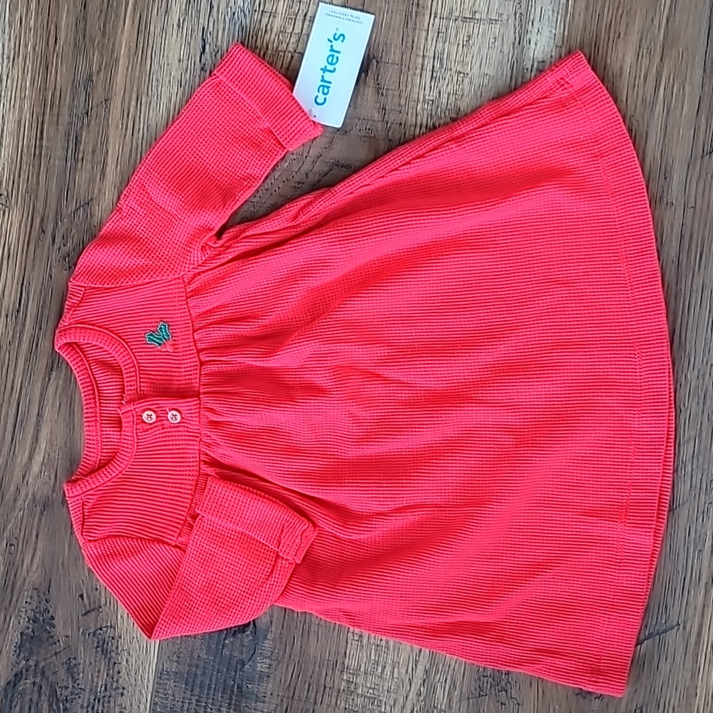 Carter's Christmas Outfit w/ Dress & Leggings, Size 9m, Red, White, Mist… - Picture 3 of 7